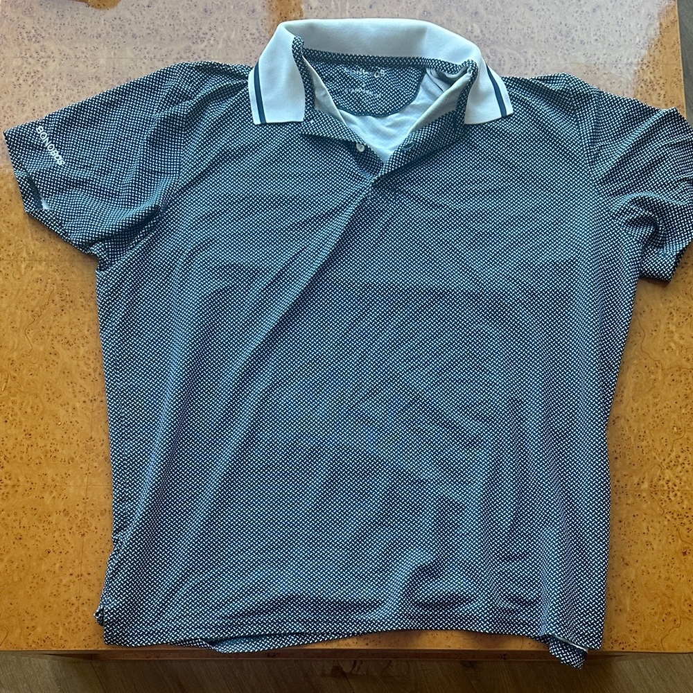 Bonobos Navy and White Patterned Polo Shirt